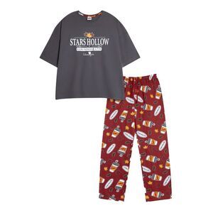 Gilmore Girls Womens/Ladies Stars Hollow Short-Sleeved Long Pyjama Set / Multico